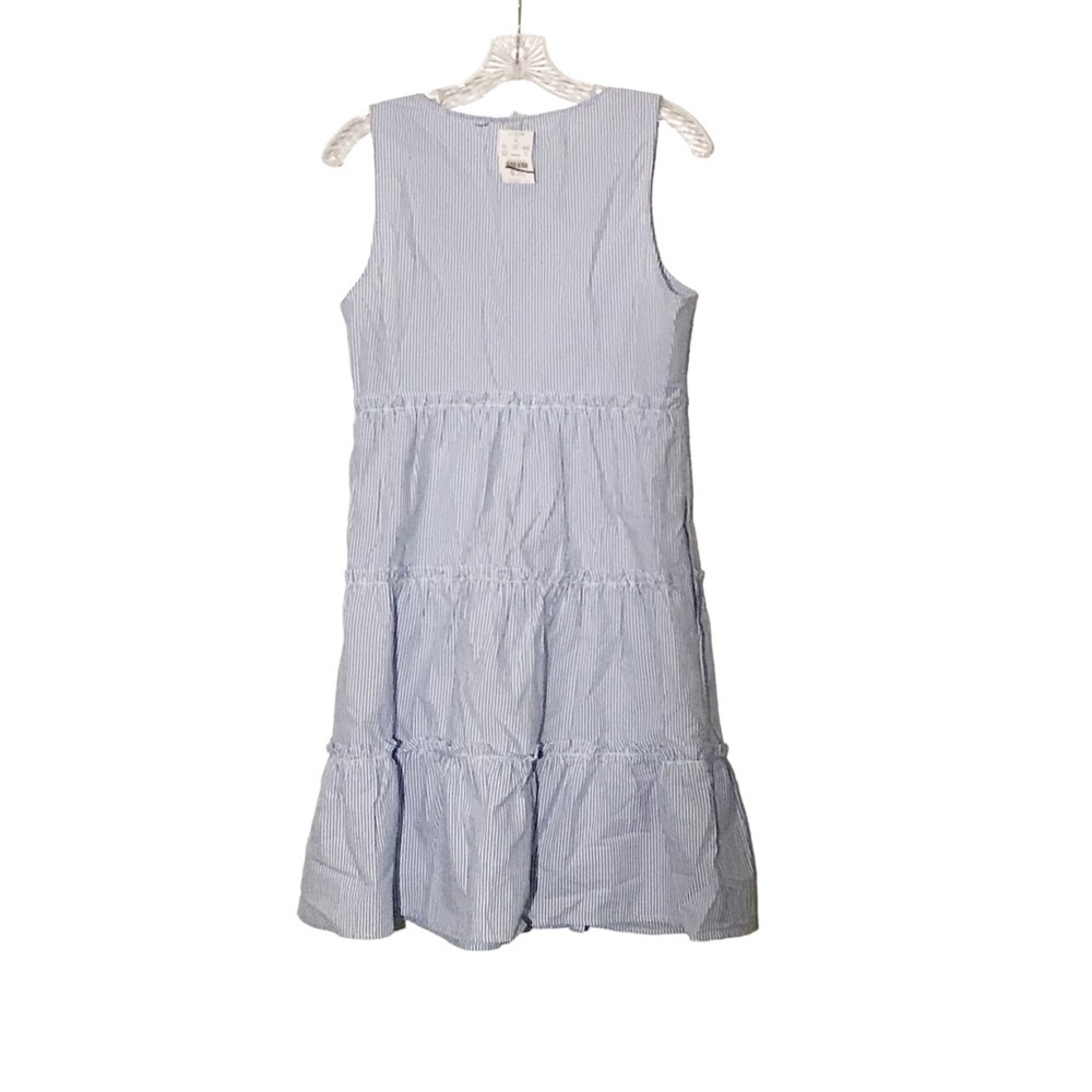 J Crew Factory striped v neck tiered dress Size 6 NWT - Picture 2 of 6